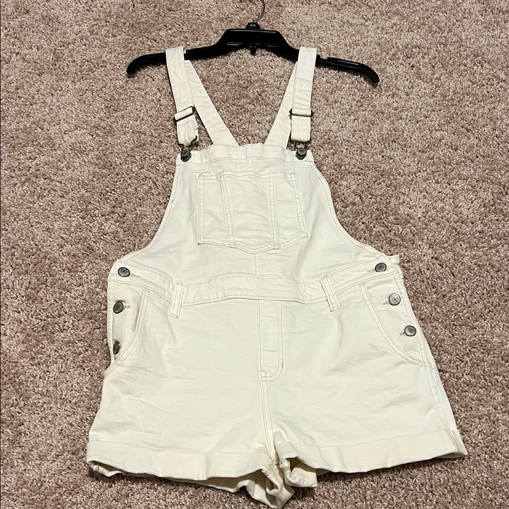 Cream Denim Overalls Old Navy